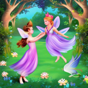 fairies flying in the garden